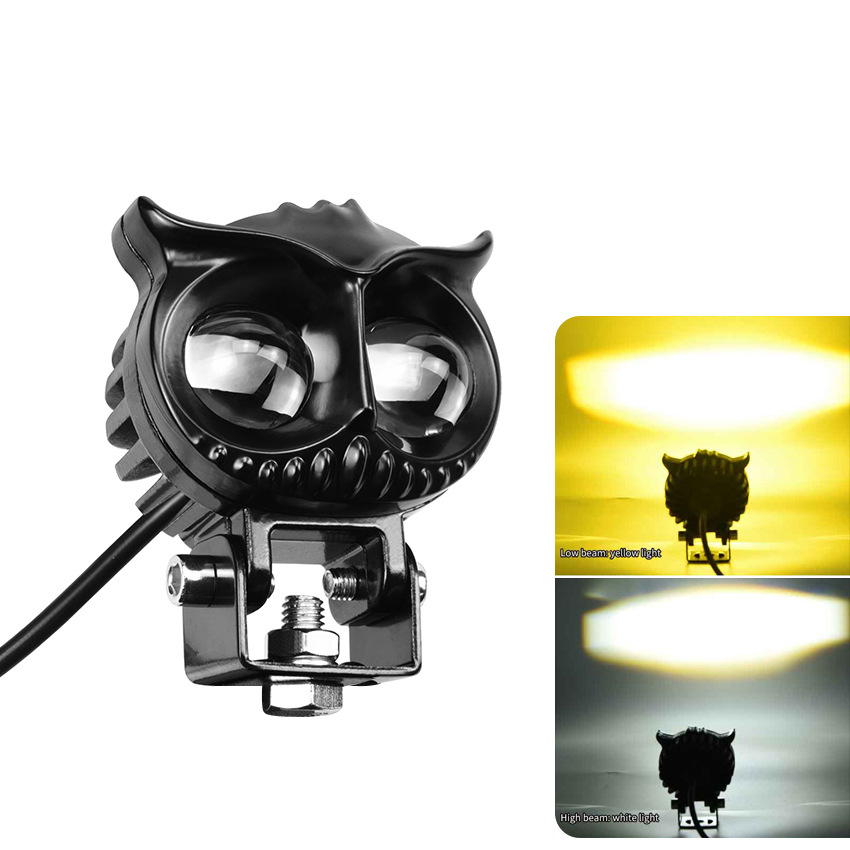 High Quality Bi Color Owl Motorcycle Spotlight