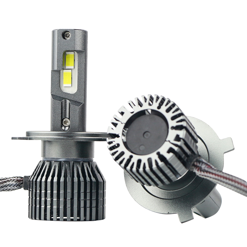 Durable Aluminum Black LED Headlight Bulb V45 H4 with High And Low Beam 